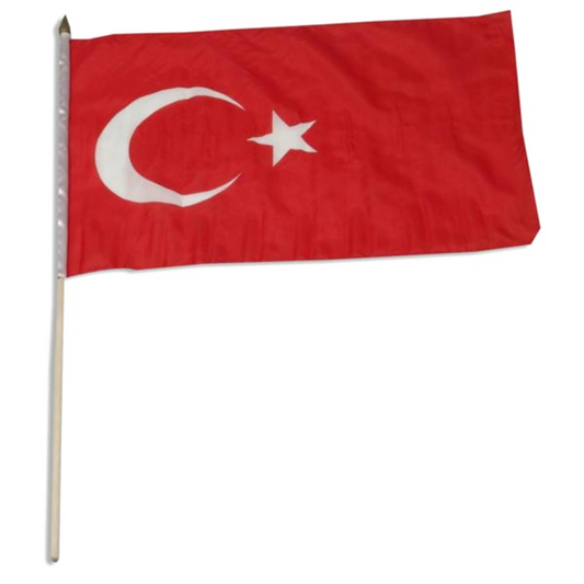 Turkish flag on a white background