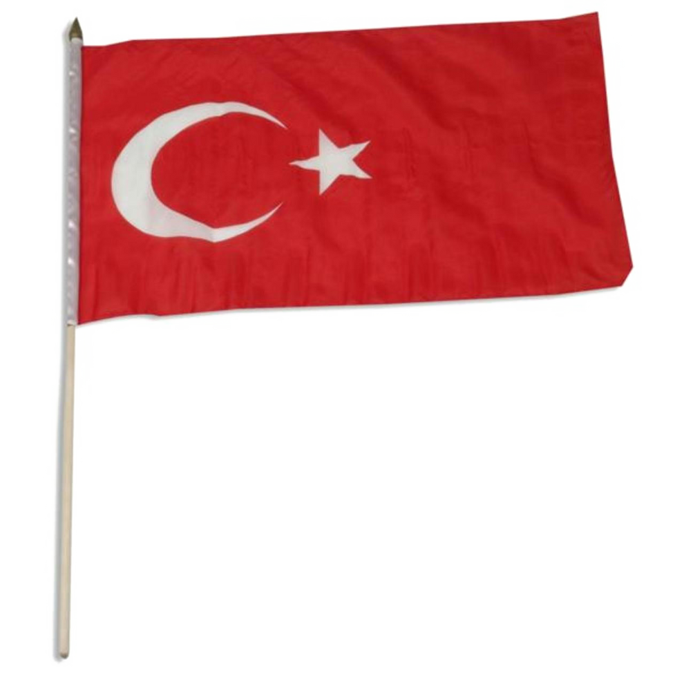 Turkish flag on a white background