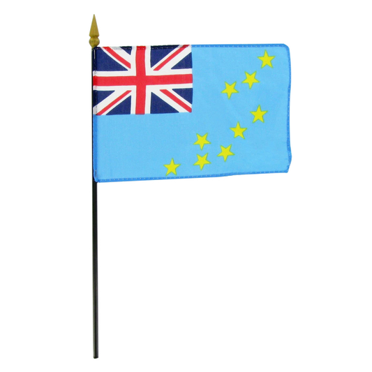 Flag of Tuvalu with Union Jack and yellow stars on a blue background
