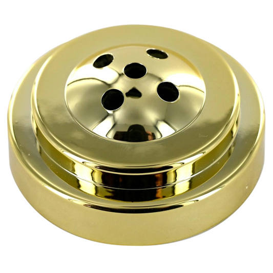Gold flagpole base with five holes