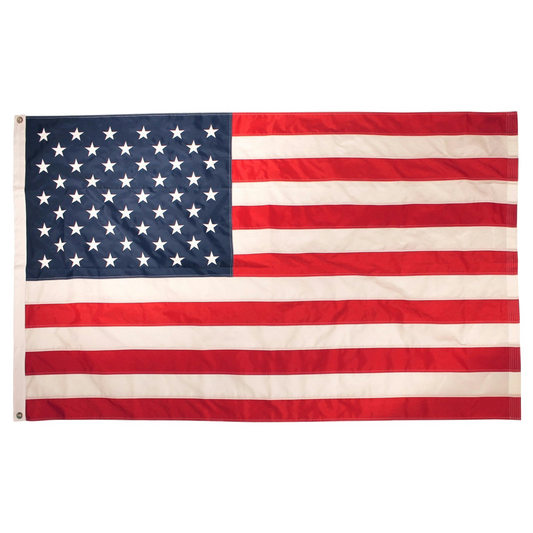 American flag with red, white, and blue colors on a white background