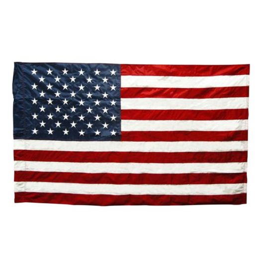 American flag with stars and stripes on a white background