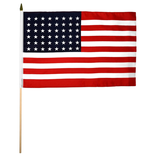 American flag with 48 stars on a white background