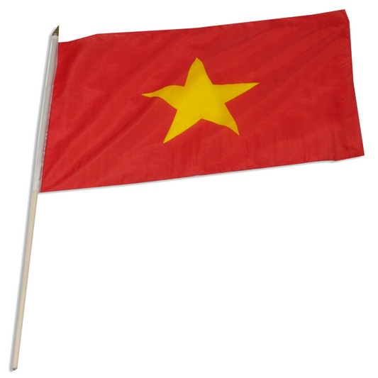 Vietnamese flag with a yellow star on a red background