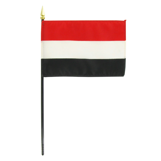 Yemen 4" x 6" Stick Flag