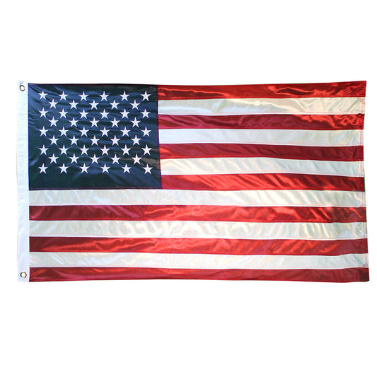 Super Tough 6ft x 10ft Super Knitted Polyester American Flag - Secondary Image - United States Flag Store An American flag on a white background