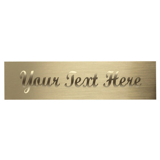 Brass Engraving Plate - 1.5in x 5.125in - Secondary Image - United States Flag Store Brass Engraving Plate - 1.5in x 5.125in