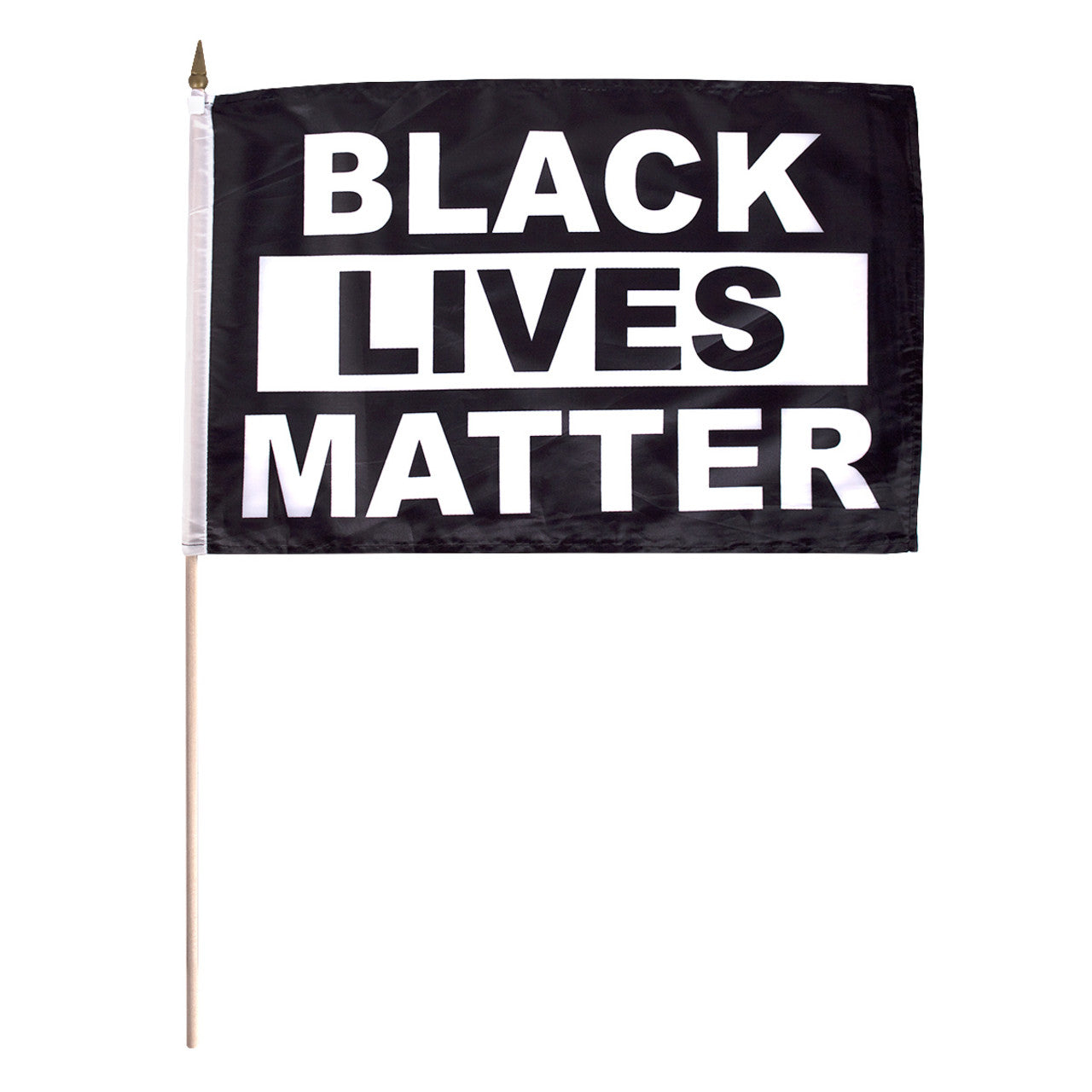 Black Lives Matter "BLM" Stick Flag 12" x 18" Polyester