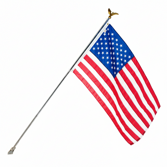 Super Tough 6ft Aluminum 3 Piece Residential Flagpole Kit - Eagle Topper Included - Secondary Image - United States Flag Store Super Tough 6ft Aluminum 3 Piece Residential Flagpole Kit - Eagle Topper Included