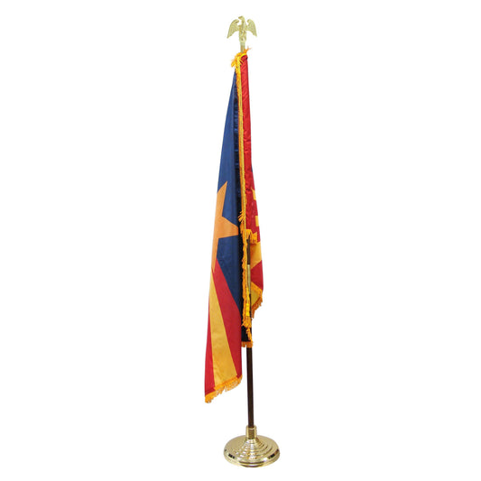 Super Tough Indoor Flagpole Kit with Nylon 4' x 6' Arizona Flag