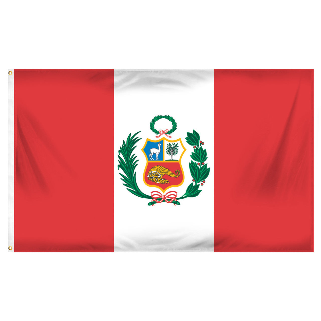 Printable Picture Of Peruvian Flag Wehende Flagge Von Peru Auf Weißem