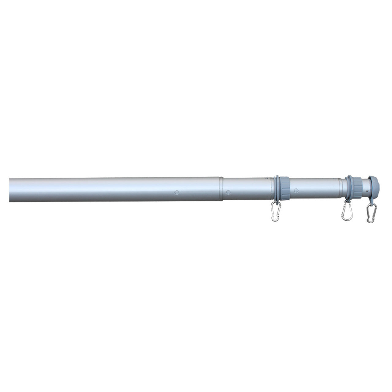 Super Tough 18ft Aluminum Telescoping Residential Flagpole - Includes Sleeve & Topper