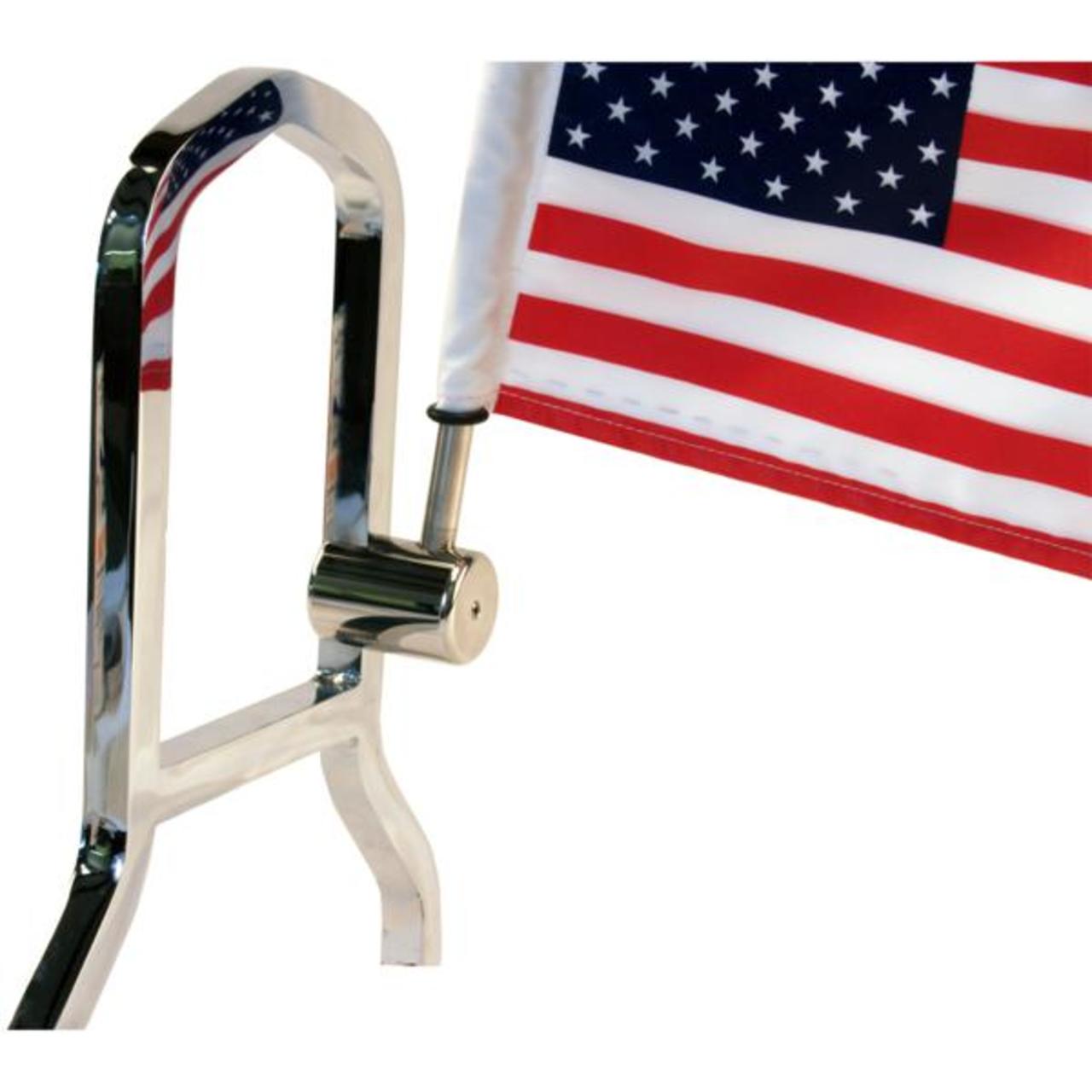 Rear Square Stainless Steel Motorcycle Flag Holder