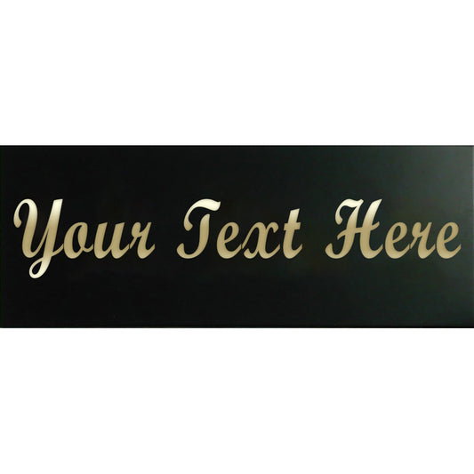 Small Black Engraving Plate - 1in x 2.5in - Secondary Image - United States Flag Store Small Black Engraving Plate - 1in x 2.5in