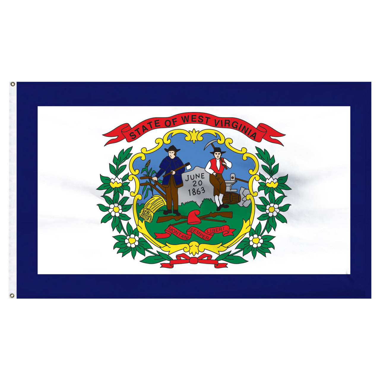 West Virginia flag 6 x 10 feet nylon