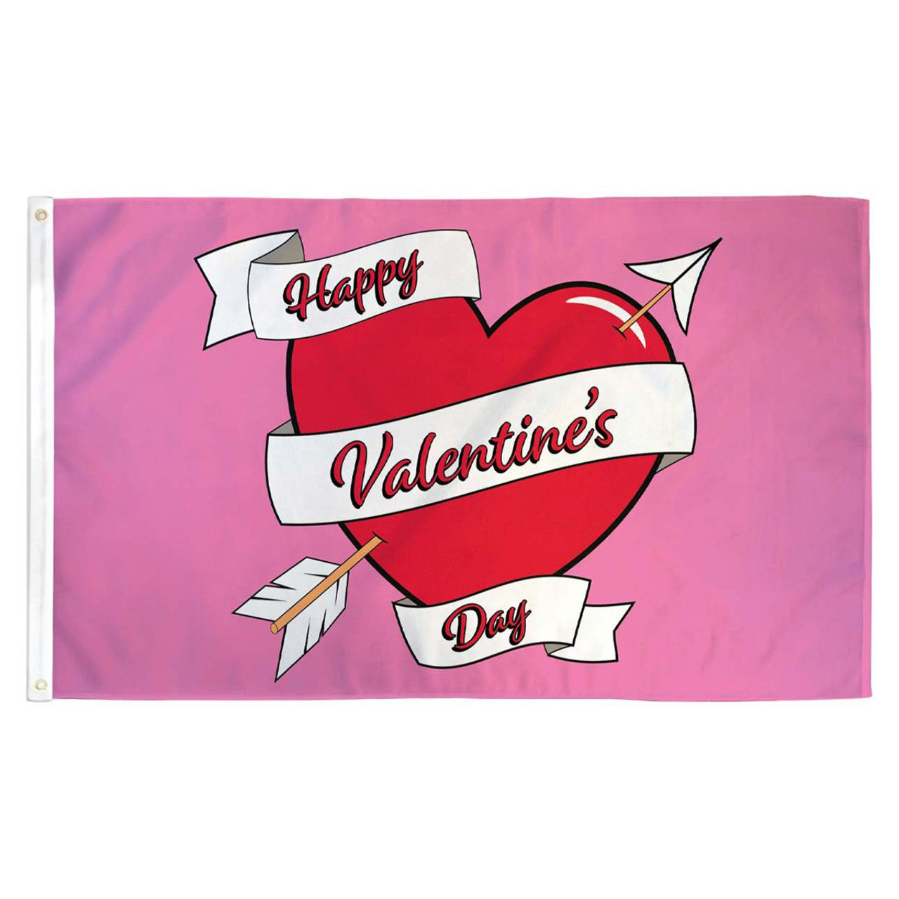Happy Valentine's Day Flag - 3ft x 5ft Printed Polyester