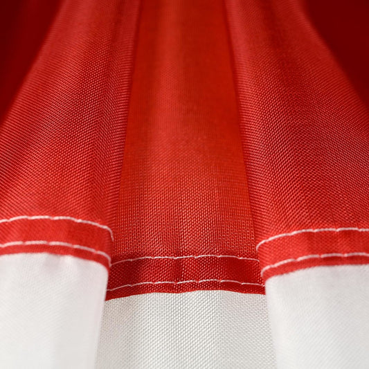 3ft x 6ft Nylon Pleated Fan - No Stars - Secondary Image - United States Flag Store 3ft x 6ft Nylon Pleated Fan - No Stars