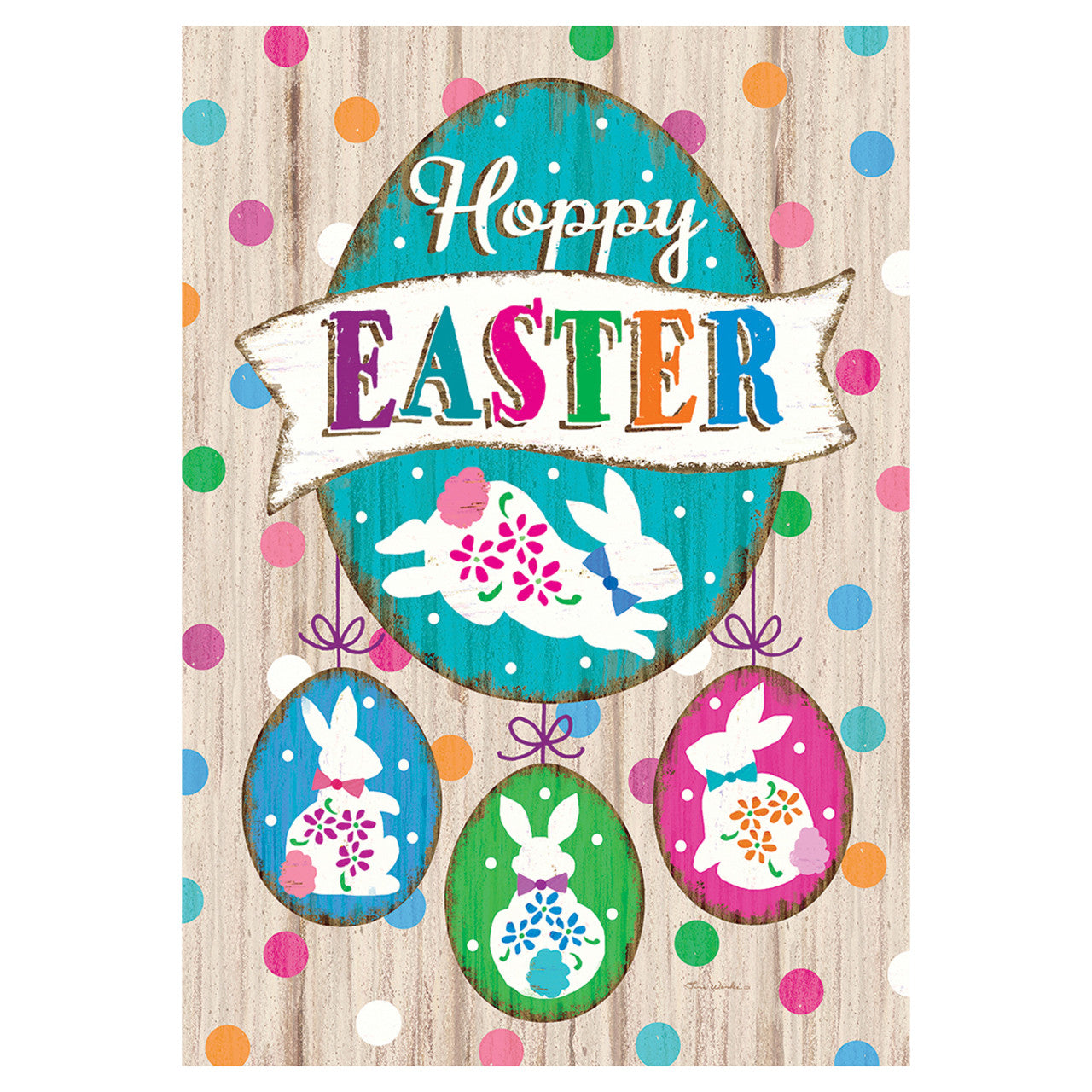 Easter Banner Flag - Wooden Easter - 28in x 40in