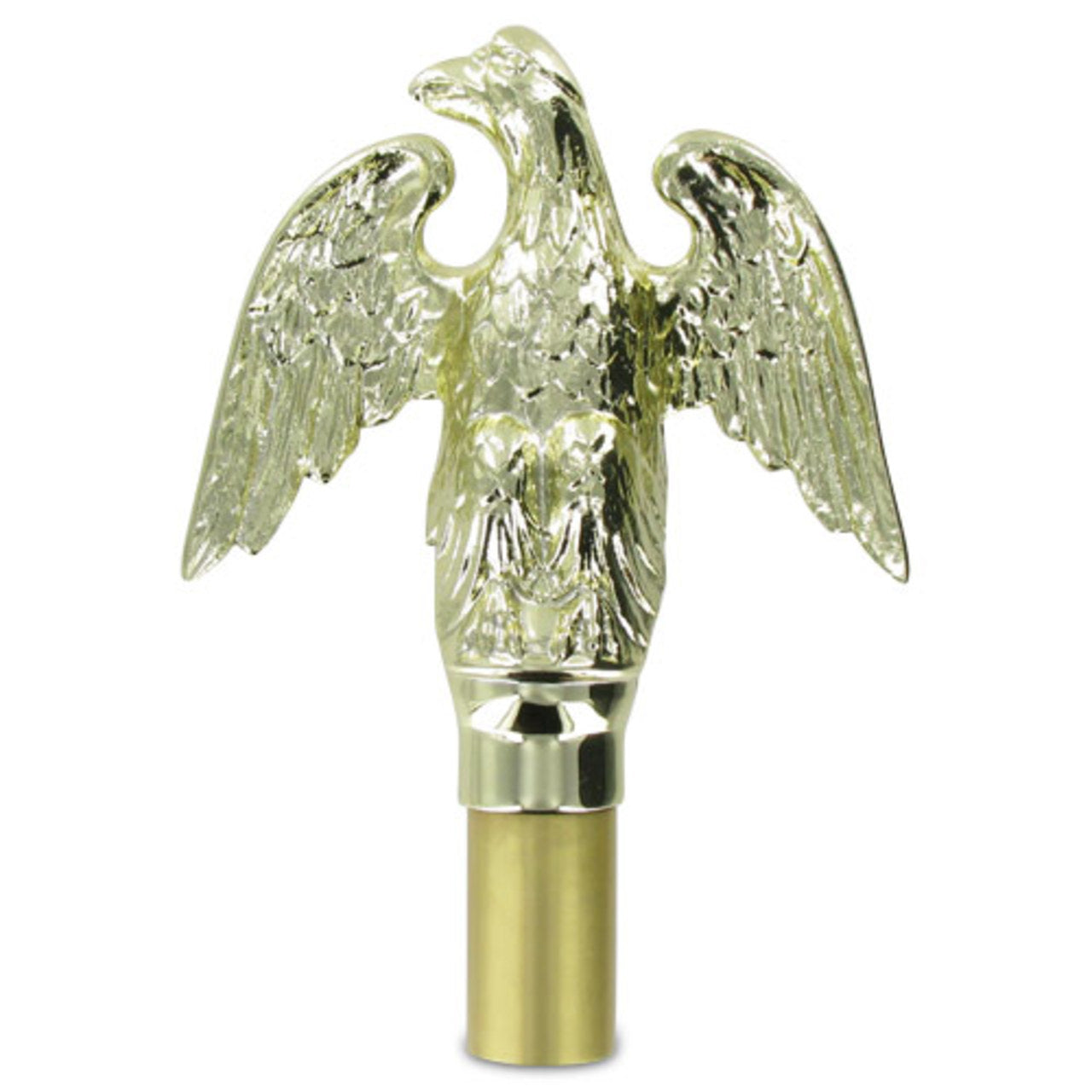 5in Metal Gold Perched Eagle Finial - 5in Wing Span