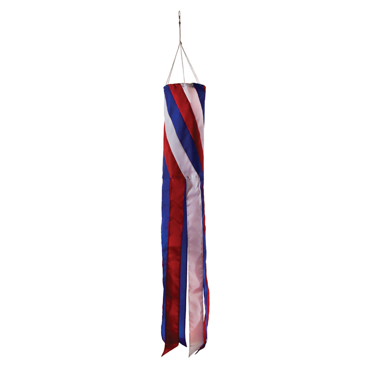 Patriotic Diagonal Striped Windsock - 6in x 40in