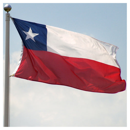 Chile flag 3ft x 5ft Super Knit Polyester - Secondary Image - United States Flag Store Chile flag 3ft x 5ft Super Knit Polyester