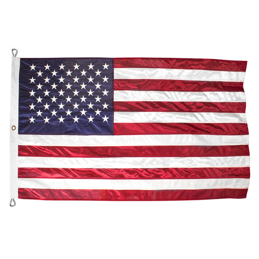 Super Tough 15ft x 25ft Super Knitted Polyester American Flag - Secondary Image - United States Flag Store An American flag on a white background