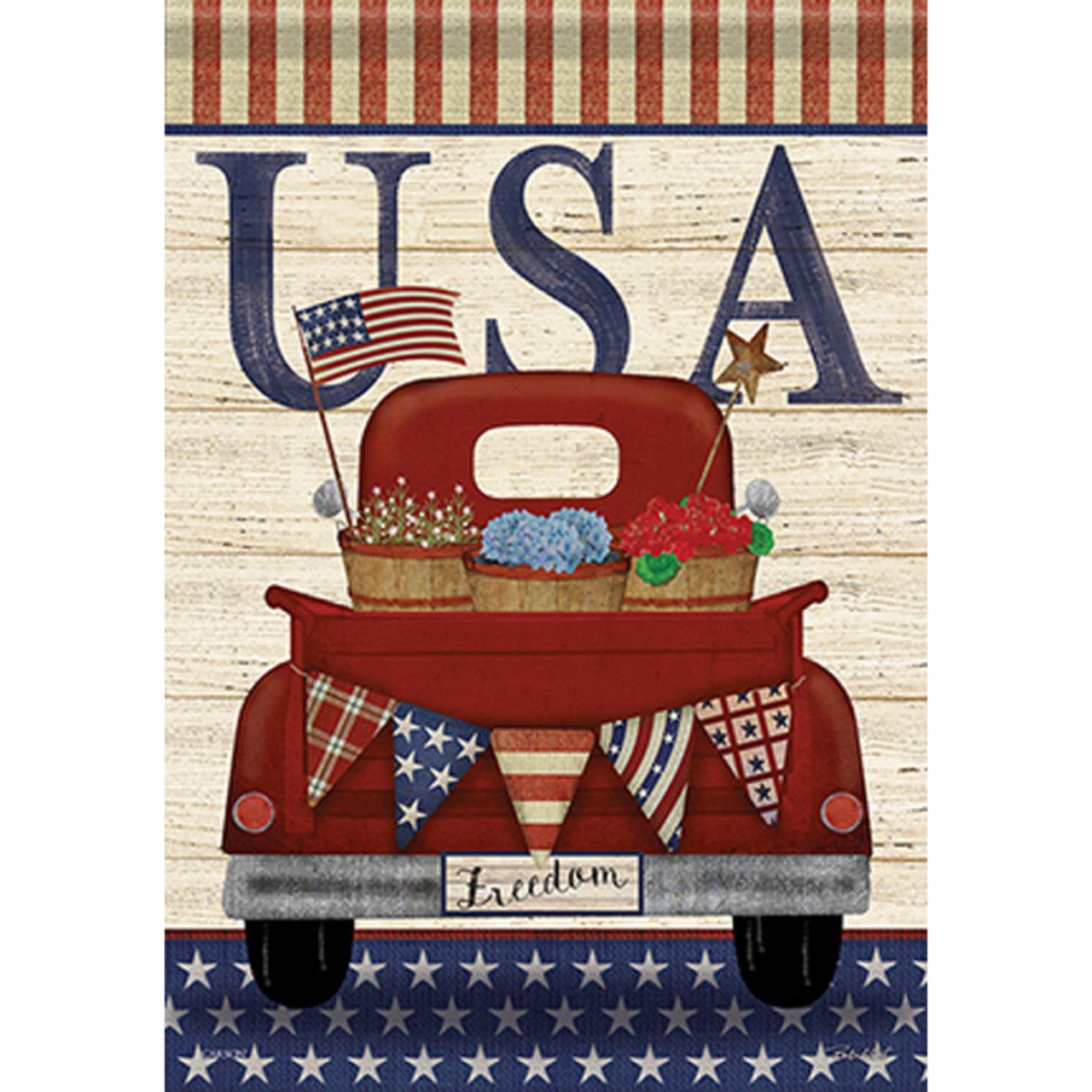 Carson Patriotic Garden Flag - Freedom Truck
