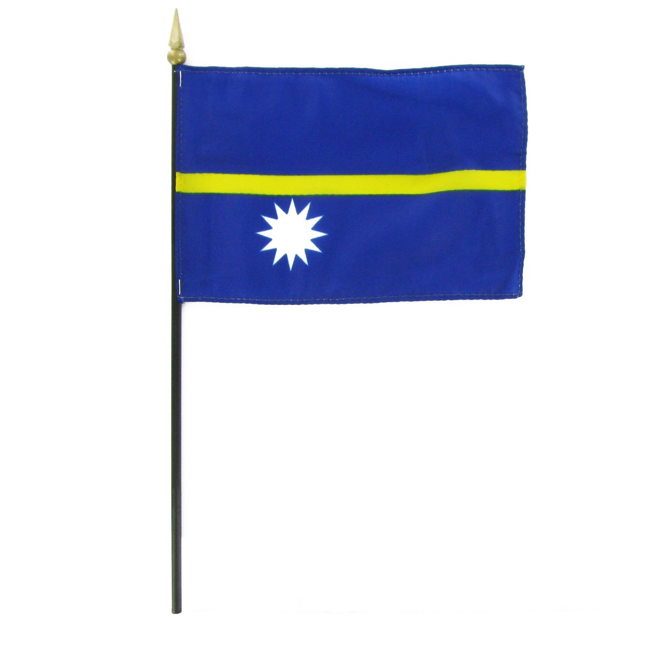 Nauru 4" x 6" Stick Flag