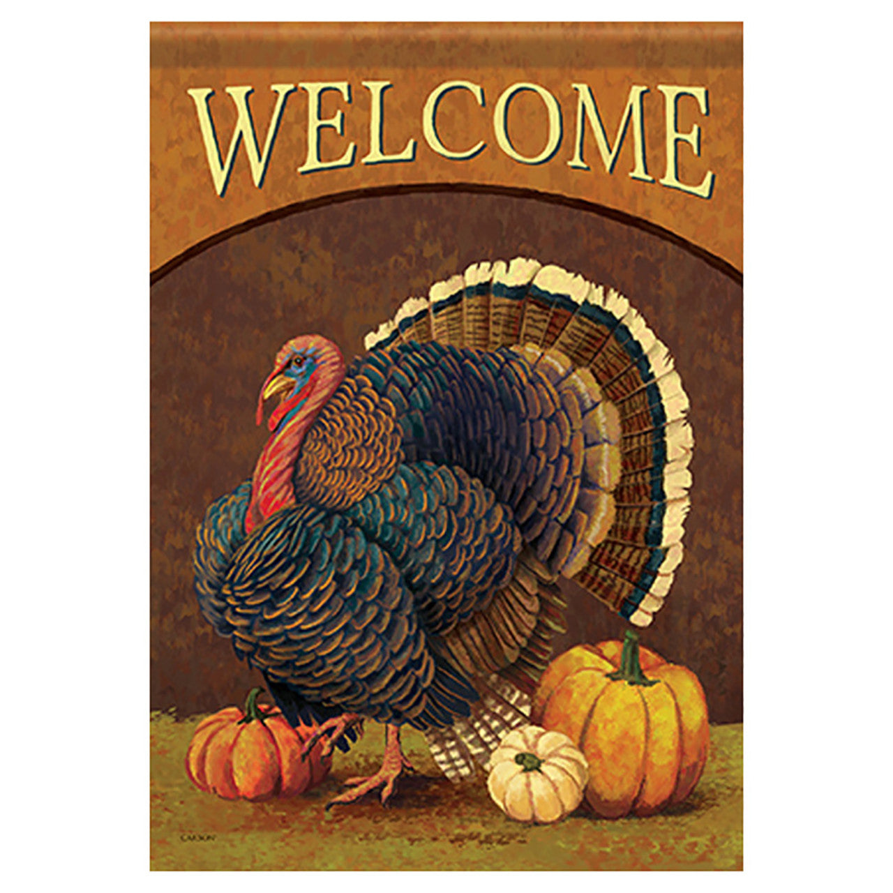 Thanksgiving Garden Flag - Handsome Tom - 12.5in x 18in