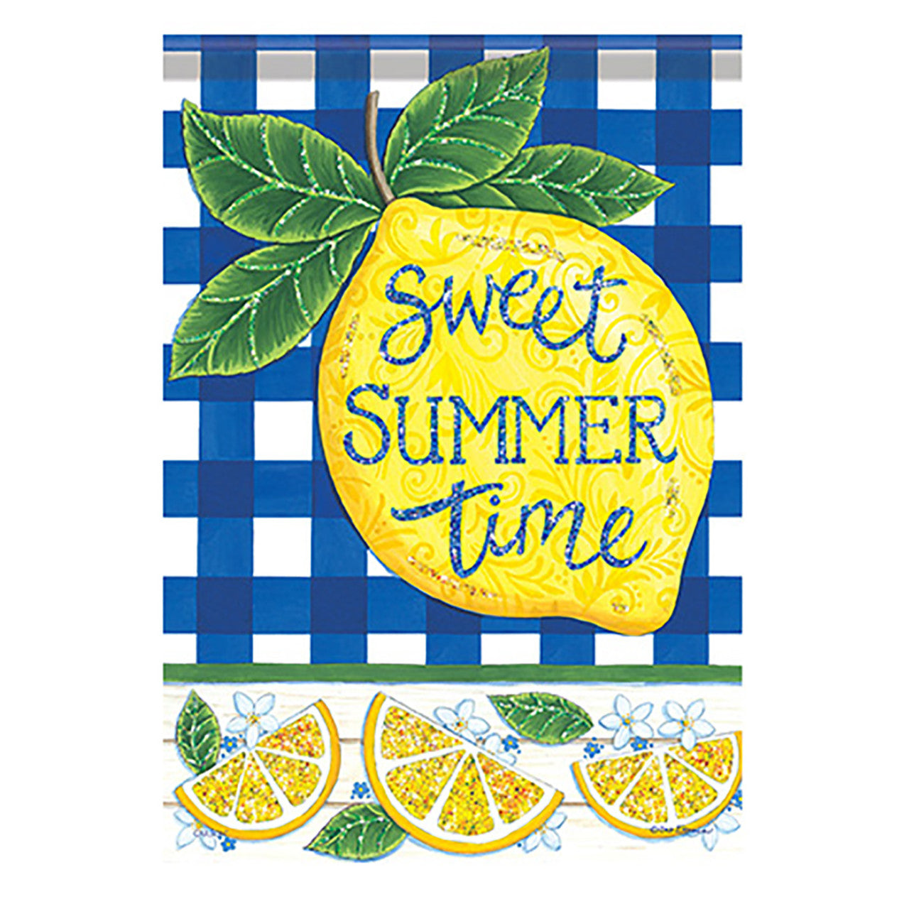 Carson Glittered Garden Flag - Sweet Summertime - 12.5in x 18in