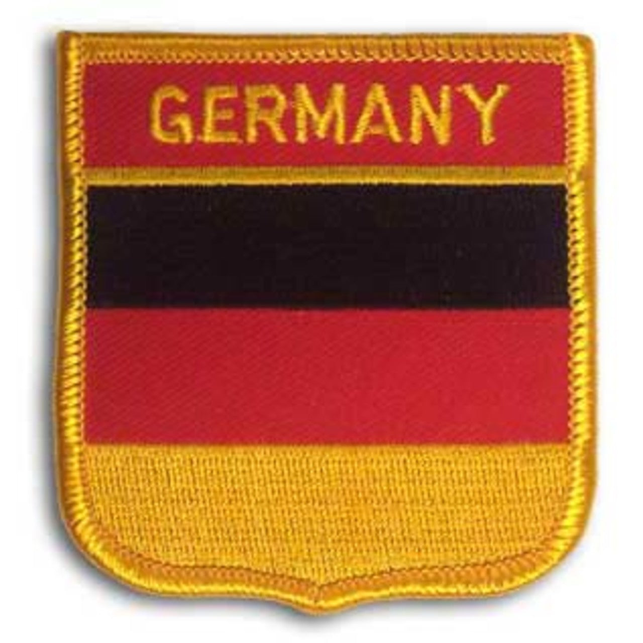 Patch with German flag design and 'GERMANY' text on a white background