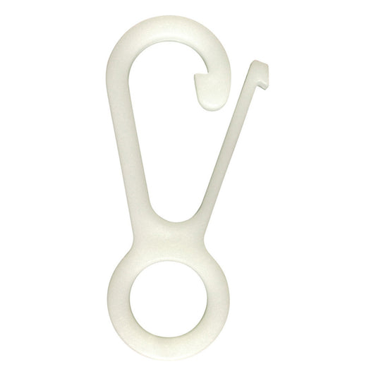 White Nylon Flag Clip - Secondary Image - United States Flag Store White Nylon Flag Clip