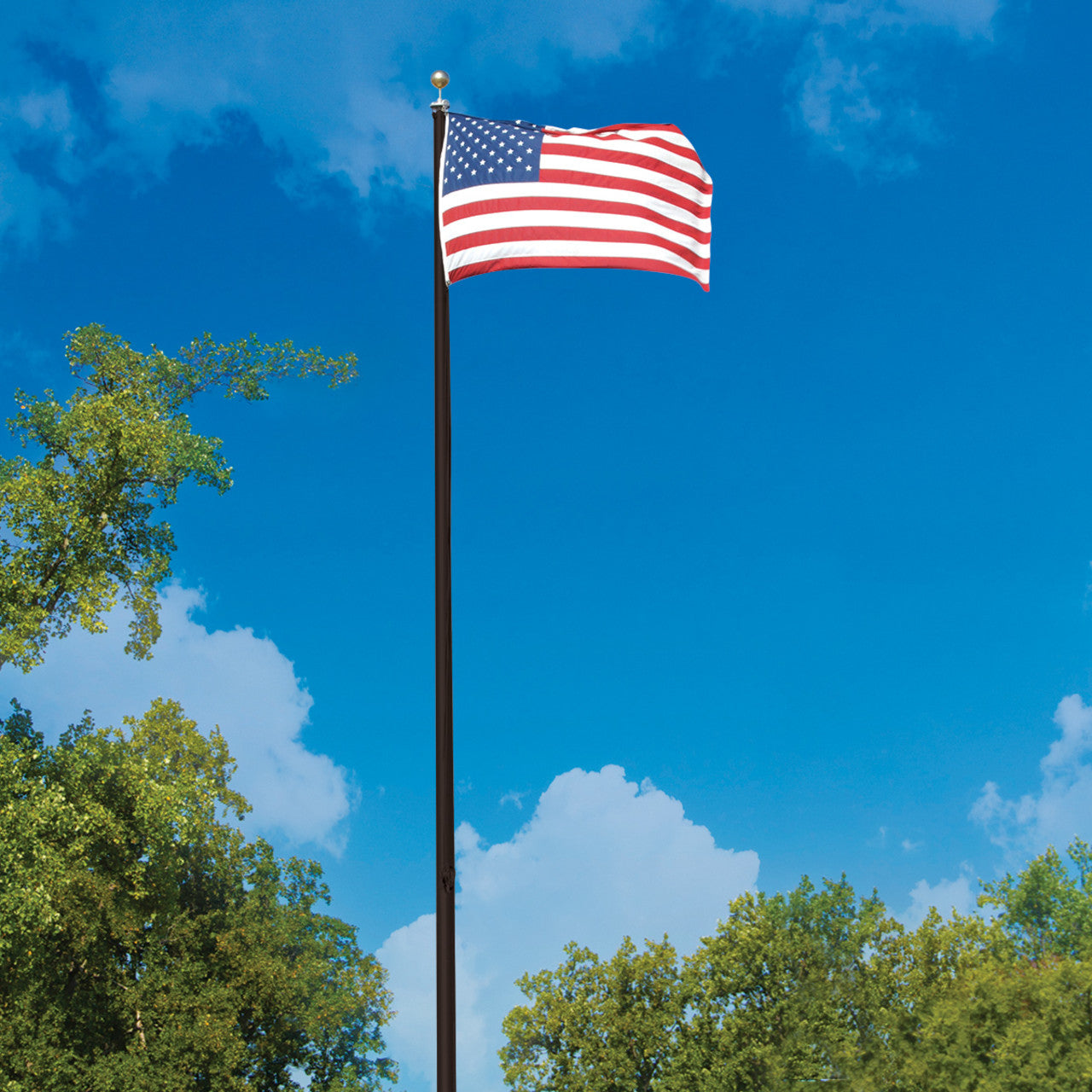 Hurricane Series 50ft Flagpole - External Halyard - ECH50