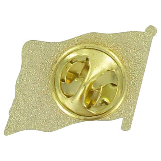 USA Flag Lapel Pin Standard-Shorter Pole - Secondary Image - United States Flag Store Back of an American flag lapel pin