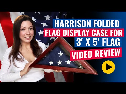 Harrison Folded Flag Display Case for 3' x 5' Flag