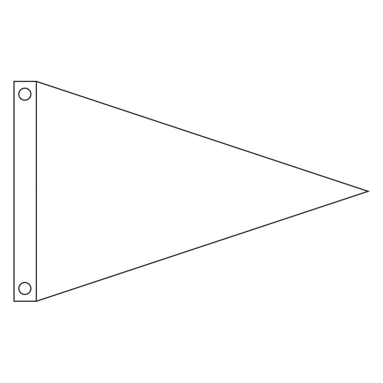 Solid White 2ft x3ft Nylon Pennant Flag