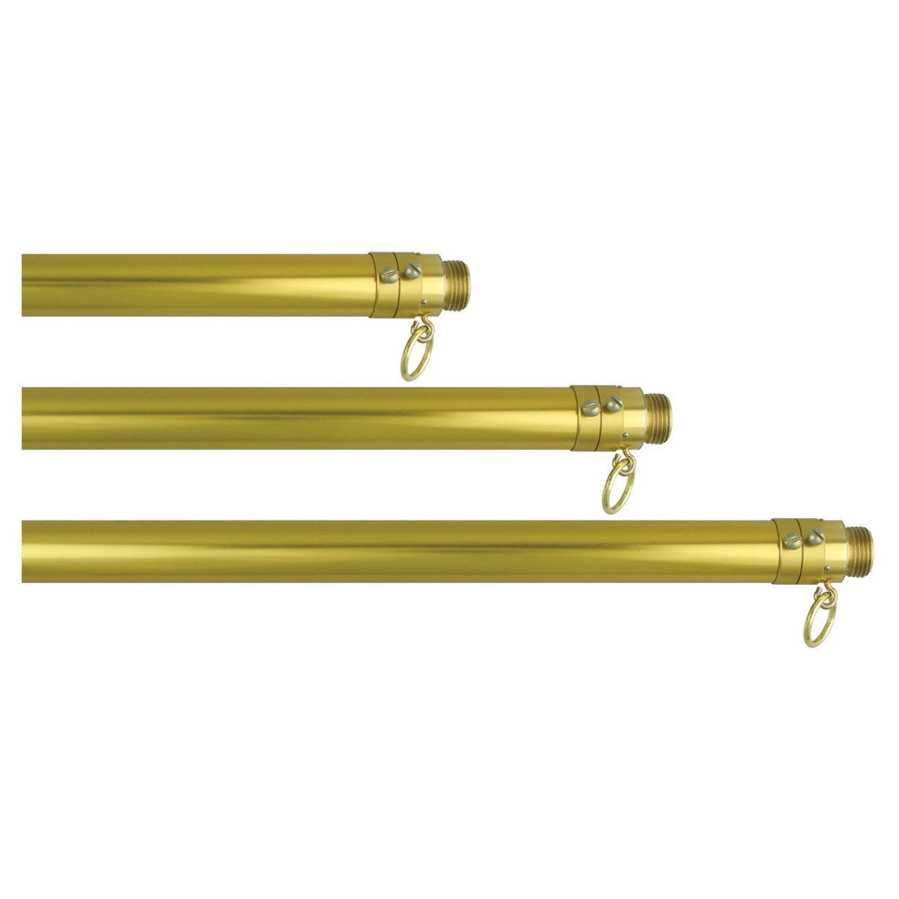 Super Tough 9ft Aluminum Telescoping Residential Flagpole - Gold Finish