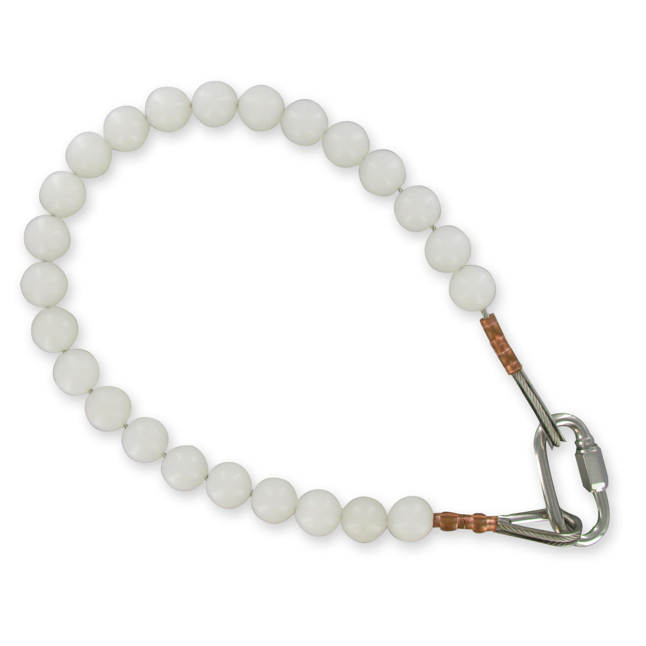 White Beaded Retainer Ring for 5in Butt Diameter