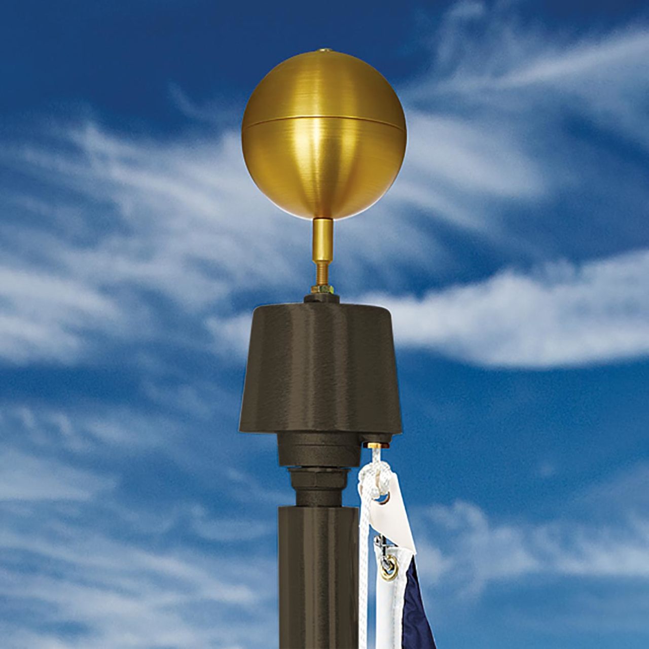 Sentry II Series 35ft Commercial Flagpole - .156in Wall Thickness - 6in Butt Diameter