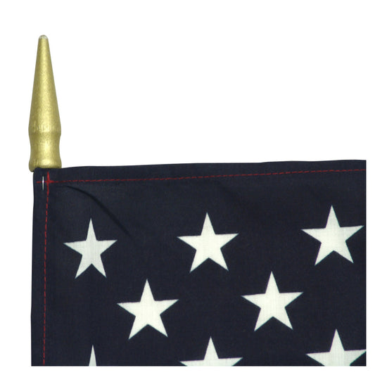 Super Tough 2ft x 3ft Polyester Classroom American Flag with 48 Super Tough 2ft x 3ft Polyester Classroom American Flag with 48" Black Wood Staff and Spear Tip