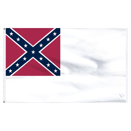 Confederate 2nd National 3ft x 5ft Nylon flag - US Made