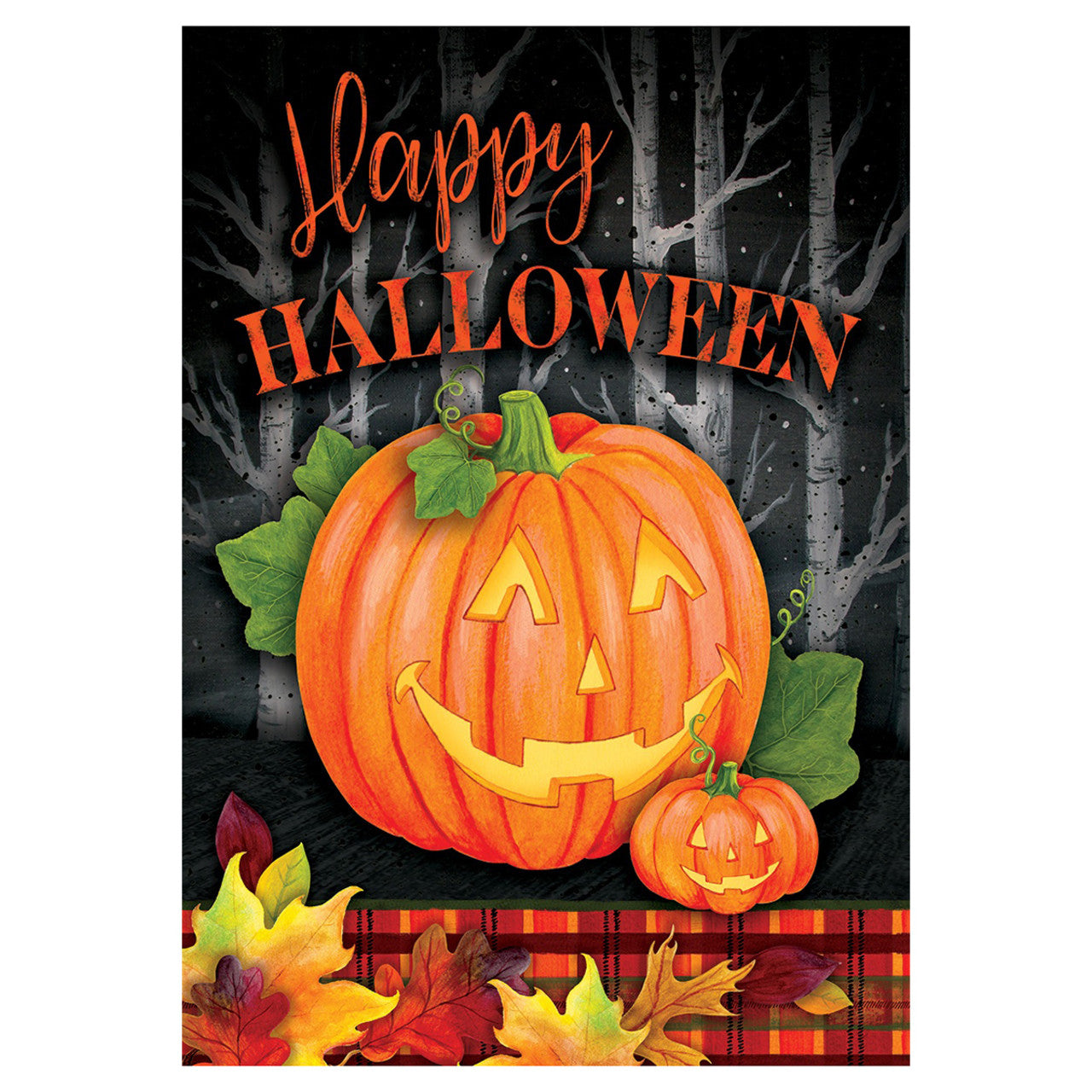 Halloween Forest Jack Garden Flag - 12in x 18in