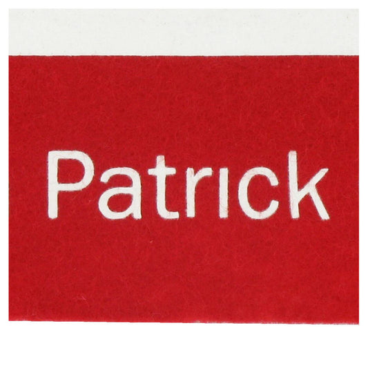 Traditional Customized Service Flag - Personalized - Secondary Image - United States Flag Store Red flag with white text 'Patrick'