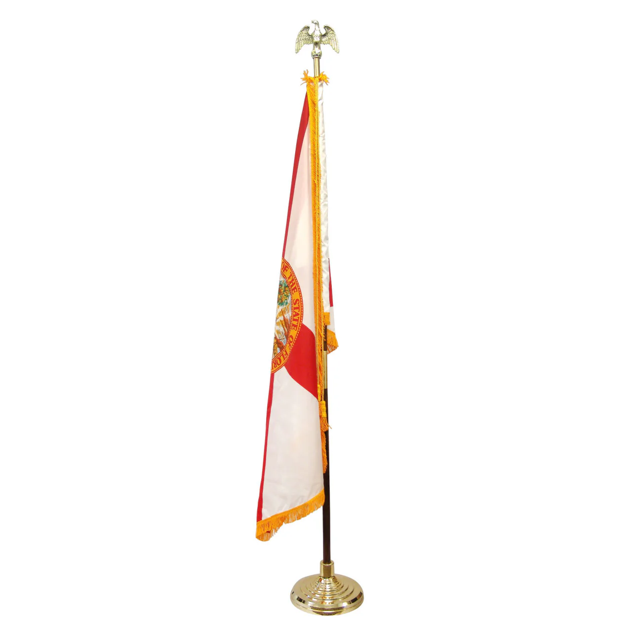 Super Tough Indoor Flagpole Kit with Nylon 3' x 5' Florida Flag