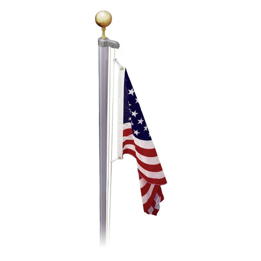 Super Tough 13ft Rust-Free Aluminum Sectional Resident Flagpole - Secondary Image - United States Flag Store Super Tough 13ft Rust-Free Aluminum Sectional Resident Flagpole
