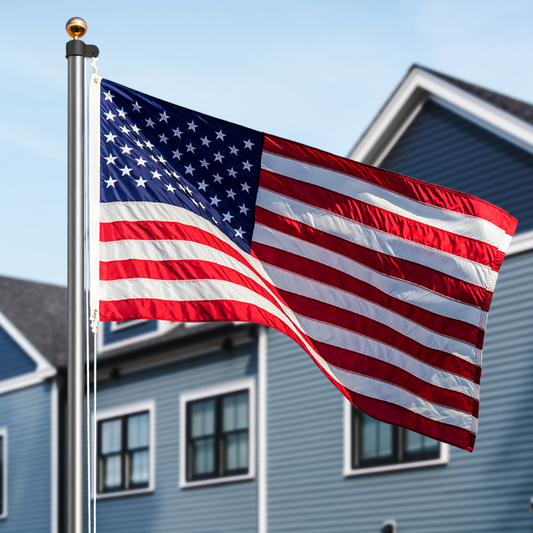 American Flag on Flagpole