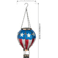 Patriotic Hot Air Balloon Solar Lantern for Outdoor Garden - Large