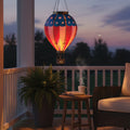 Patriotic Hot Air Balloon Solar Lantern for Outdoor Garden - Extra Large