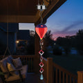Patriotic Hot Air Balloon Spinner Solar Lantern for Outdoor Garden - Mini