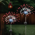 Patriotic Fireworks Solar Garden Stakes, Set of 2 - Outdoor Garden